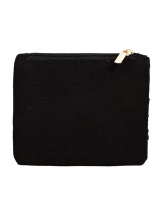 Black Xoxo Heart Beaded Coin Purse - Verte Boutique