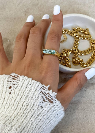Crushed Crystal Ring - Verte Boutique