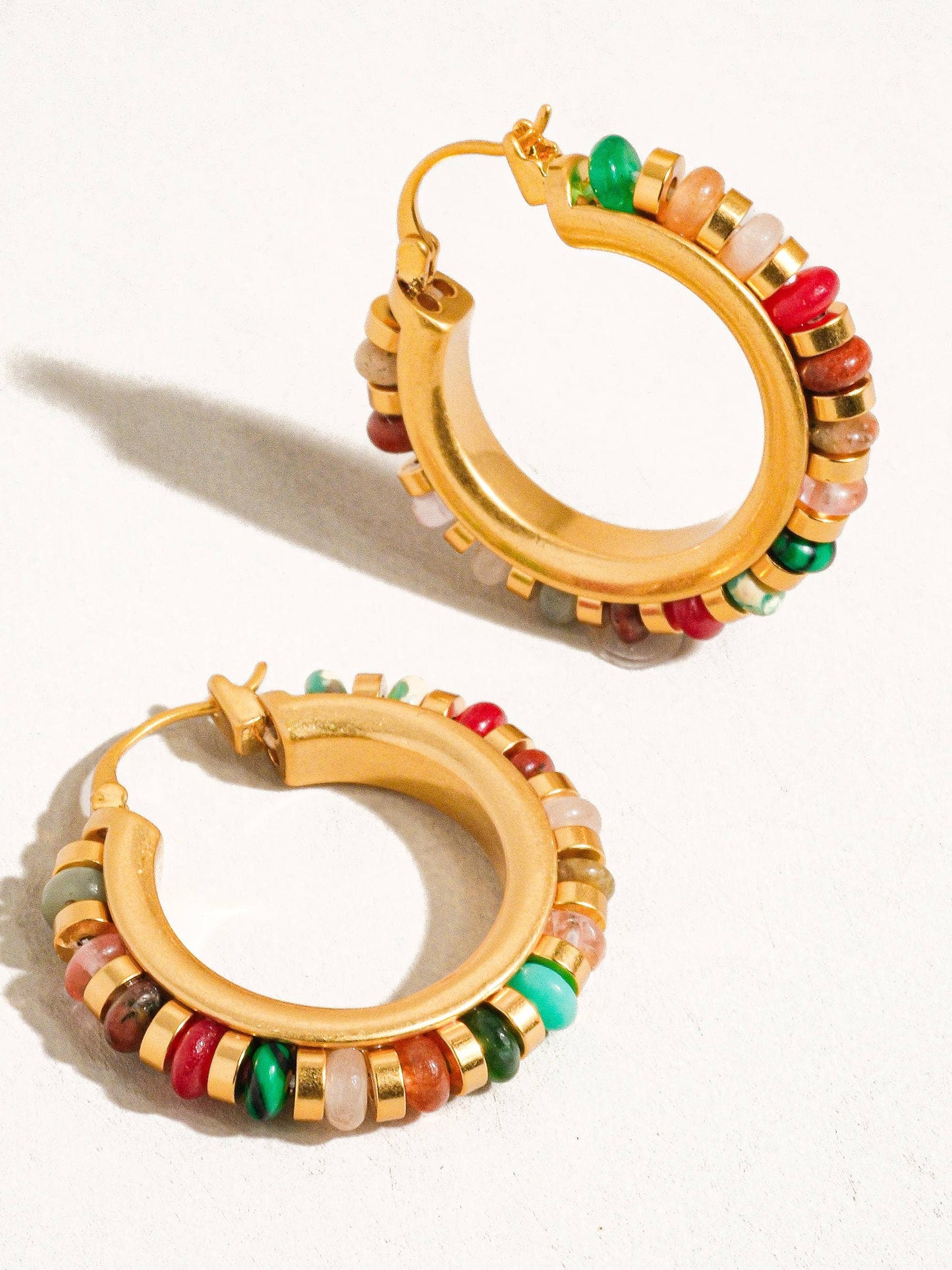 Beaded Hoop Earring