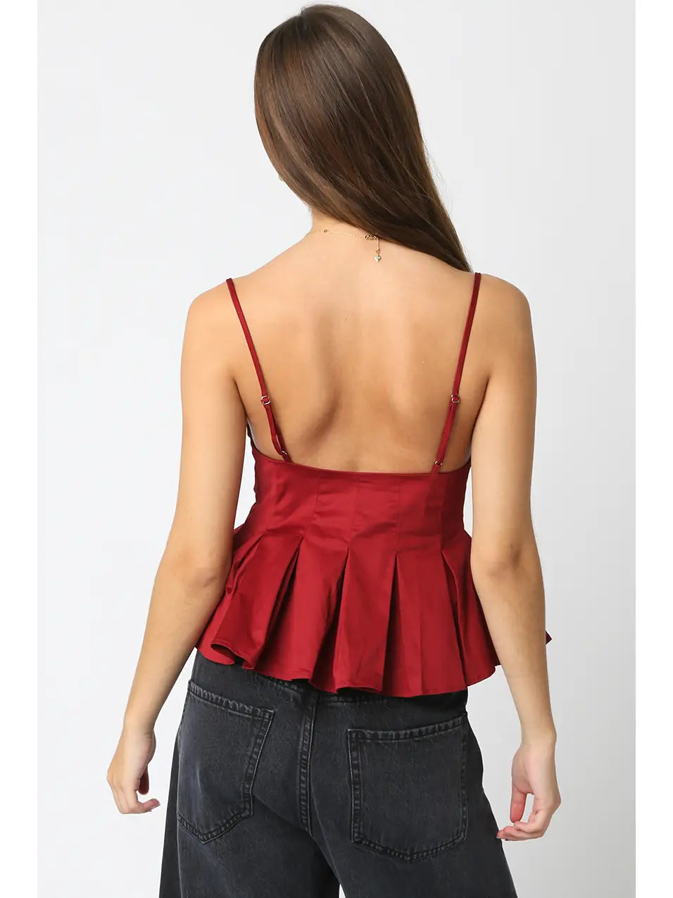 Poplin Button Front Top