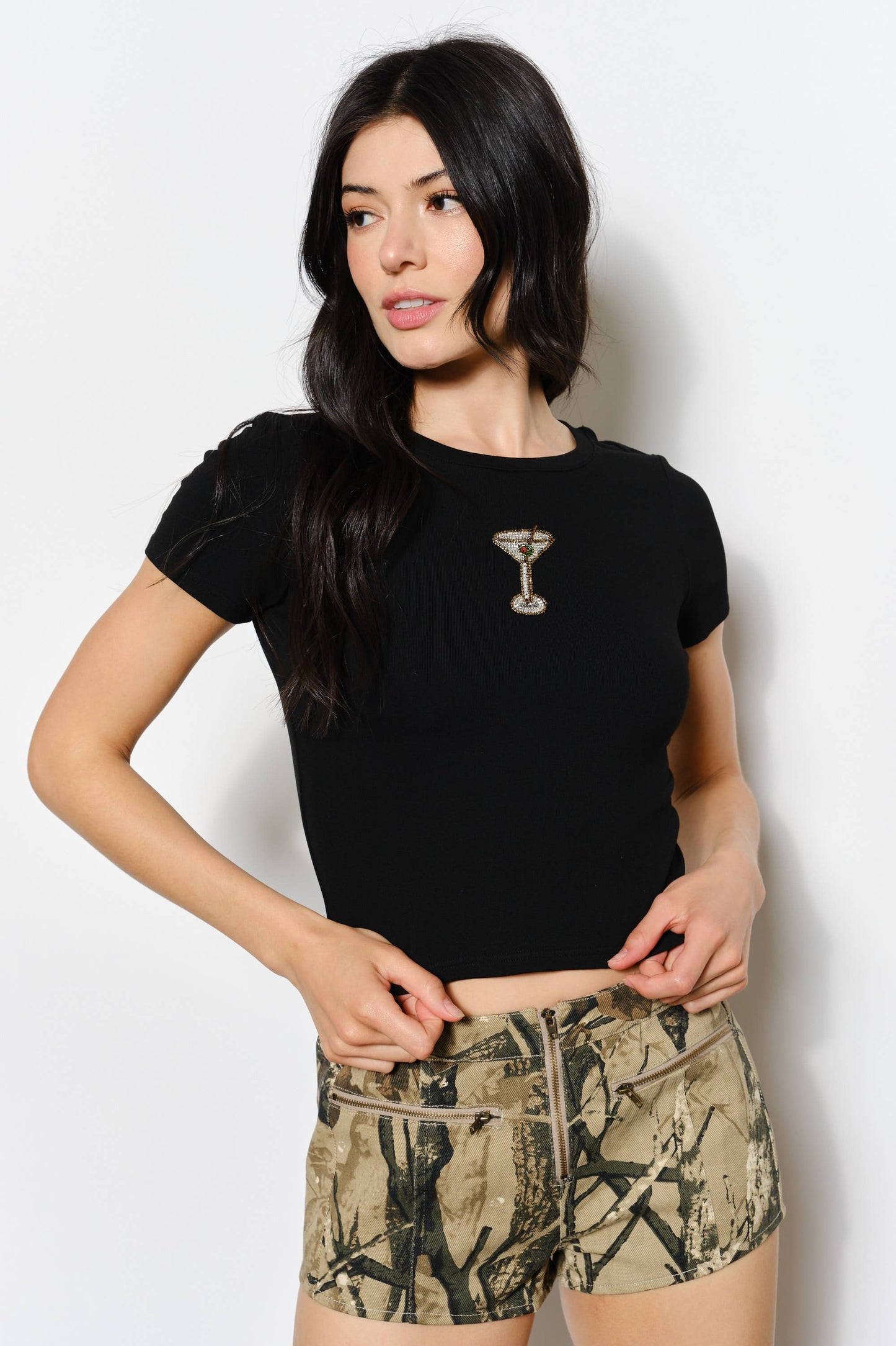 Holiday Martini Bead Tee