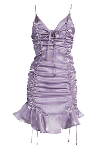 Front Tie Fitted Mini Dress - Verte Boutique