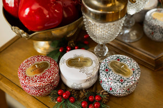Holiday Trio Set of three 4 oz Candle Travel Tins - Verte Boutique