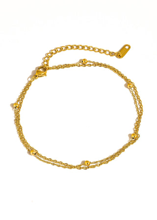 Pennie 18K Gold Non - Tarnish Layered Chain Anklets - Verte Boutique