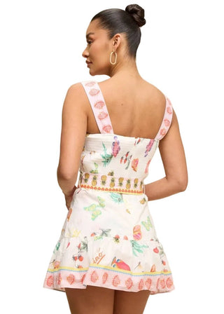 Island Oasis Skort Romper: Tropical Fruit & Reef Print - Verte Boutique