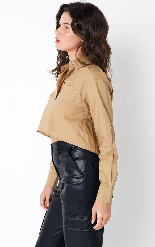 Crop Button Up Shirt