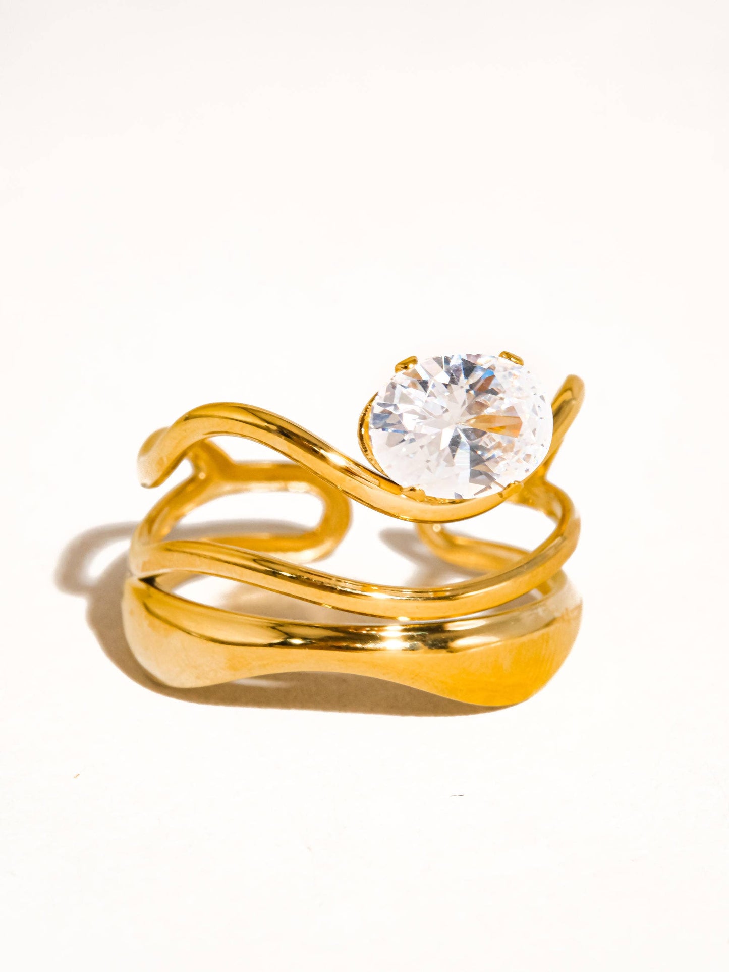 Abstract CZ Ring