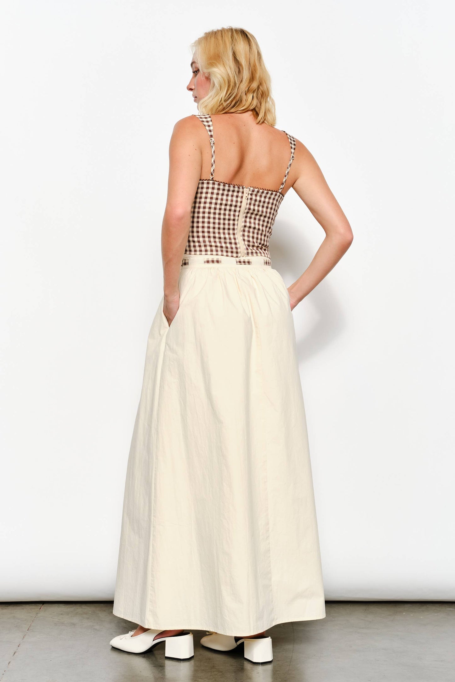 Gingham Bustier Top