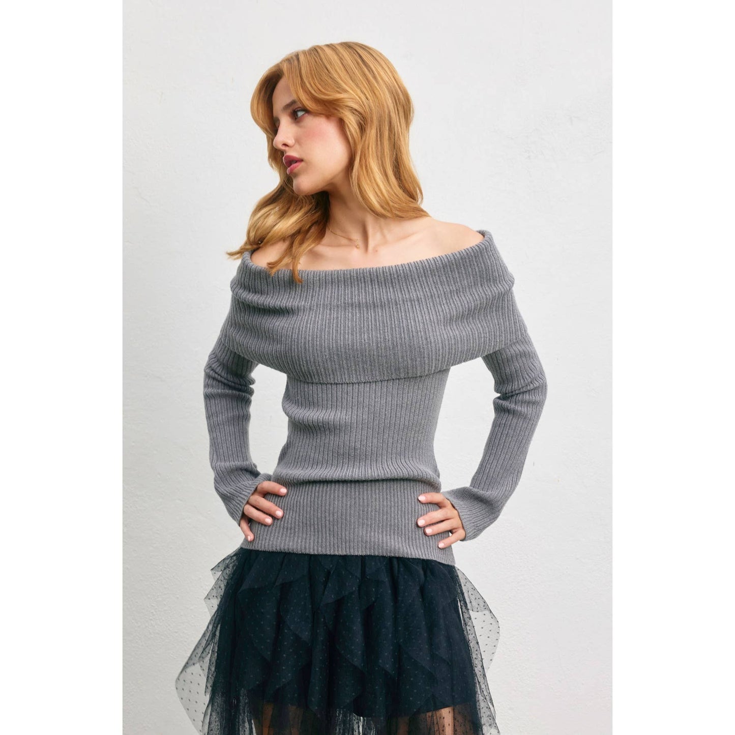 Off The Shoulder Sweate