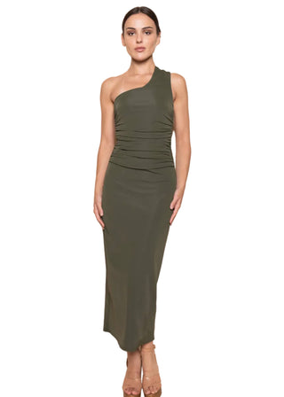 Olive One - Shoulder Open - Back Buckle Maxi Dress - Verte Boutique