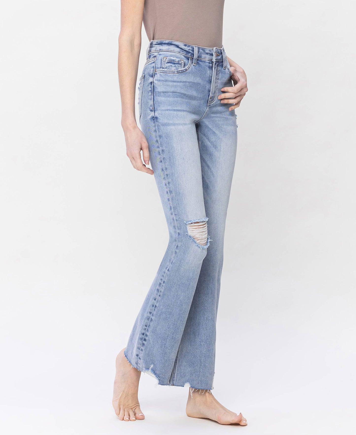 High Rise Relaxed Bootcut Jeans