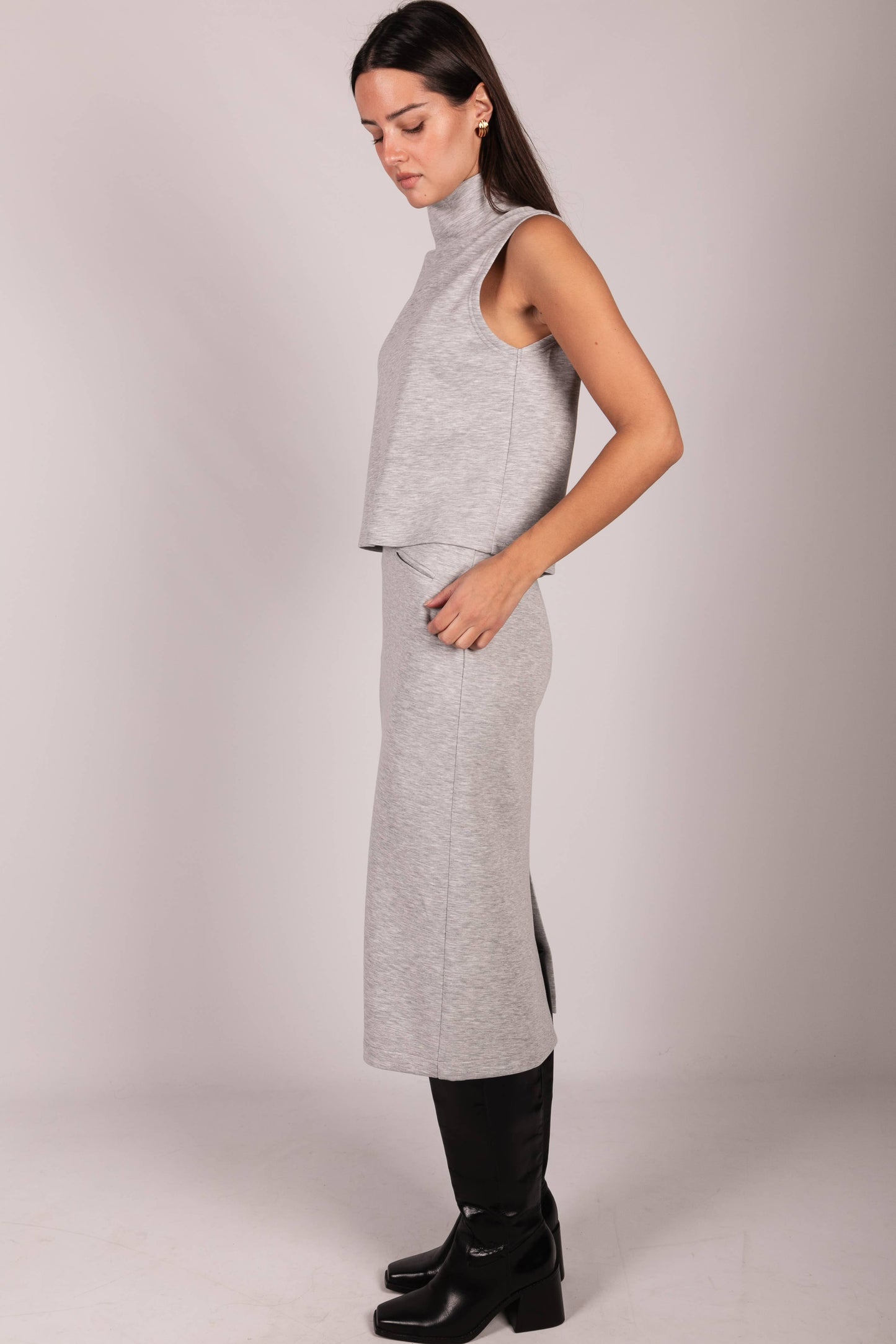 Butter Modal Back Slit Pencil Skirt