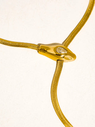 Serpent Y Lariat Necklace - Verte Boutique