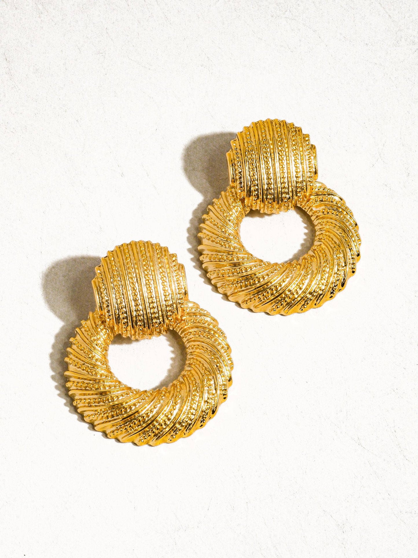 Textured Hoop Earring