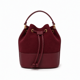Italian Leather & Suede Bucket Bag - Verte Boutique