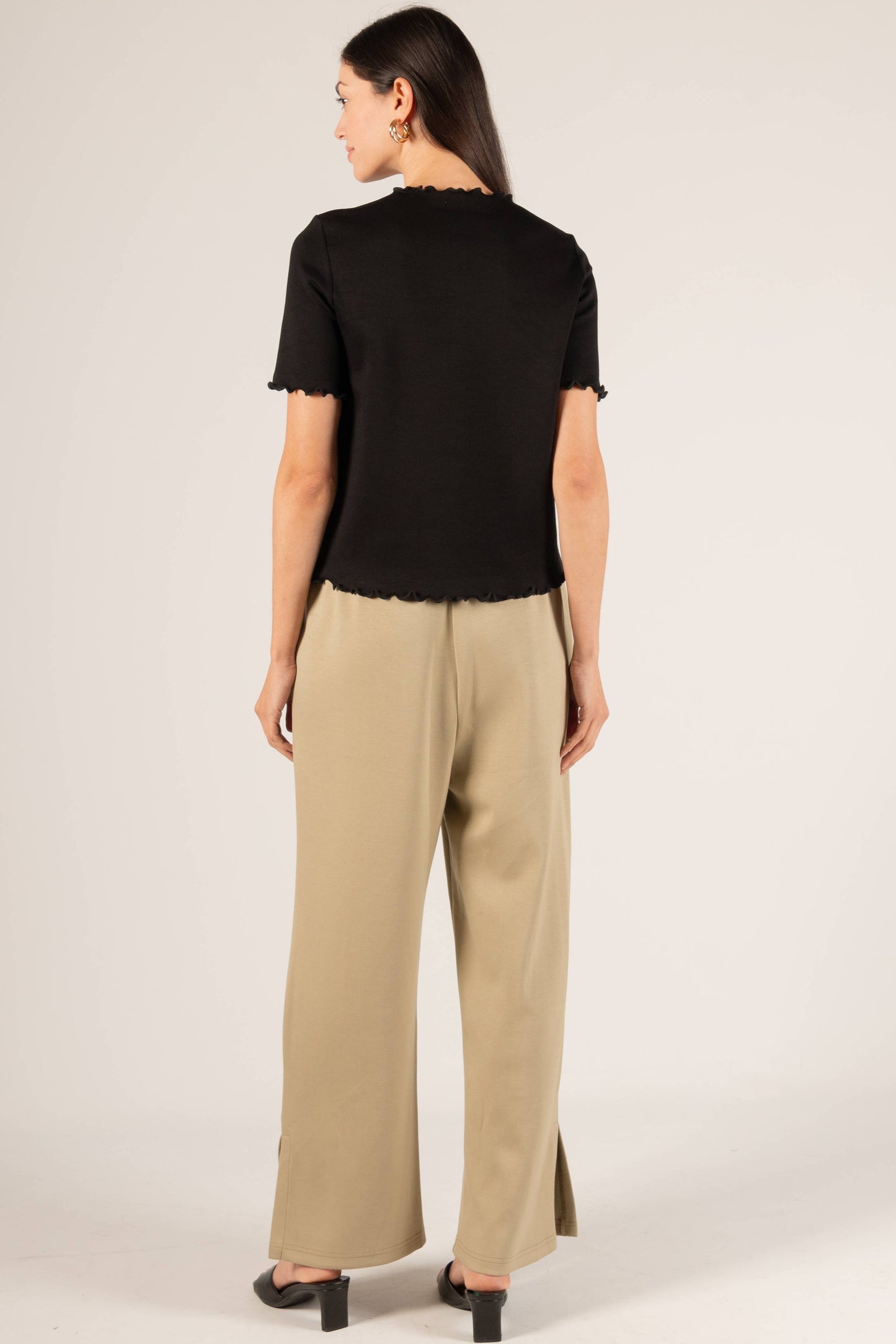 Butter Modal Merrow Edge Mock Neck Top