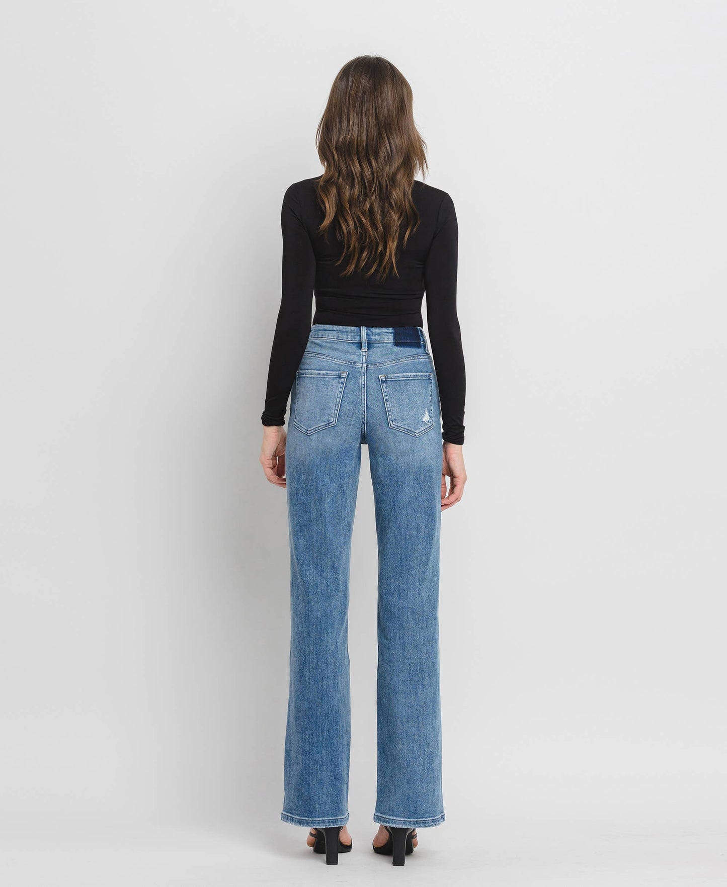 90's Vintage Super High Rise Flare Jeans