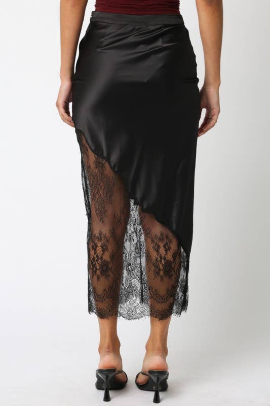 Satin & Lace Skirt