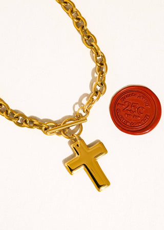 Trinite 18K Gold Waterproof Cross Necklace – Tarnish - Free Hypoallergenic Jewelry - Verte Boutique