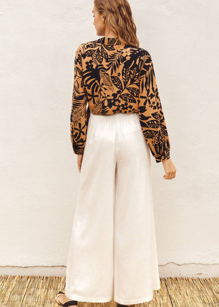 Wide Leg Linen Pants - Verte Boutique
