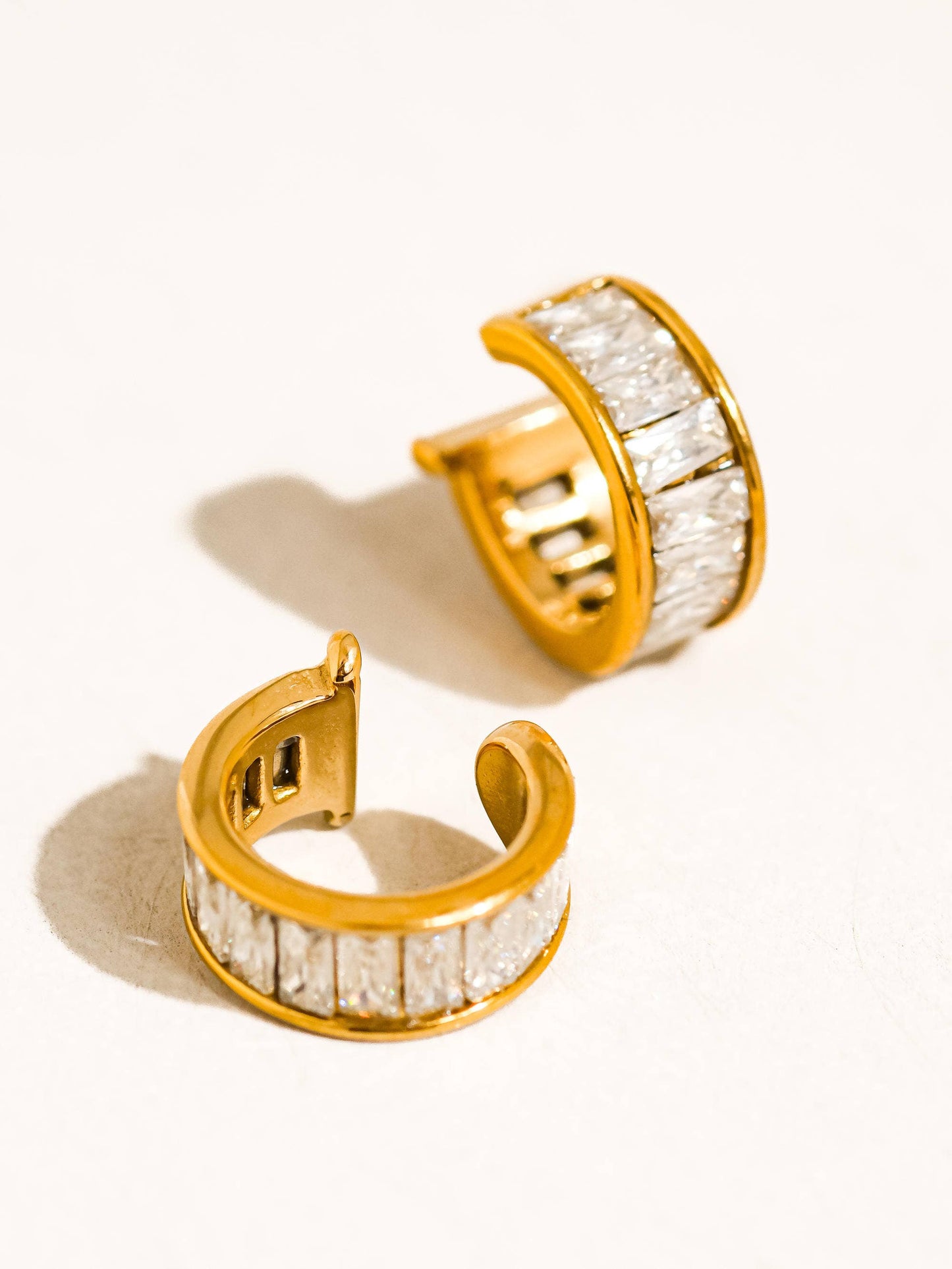 Gold Non-Tarnish Baguette Ear Cuff