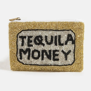 Tequila Money Seed Beaded Coin Purse - Verte Boutique