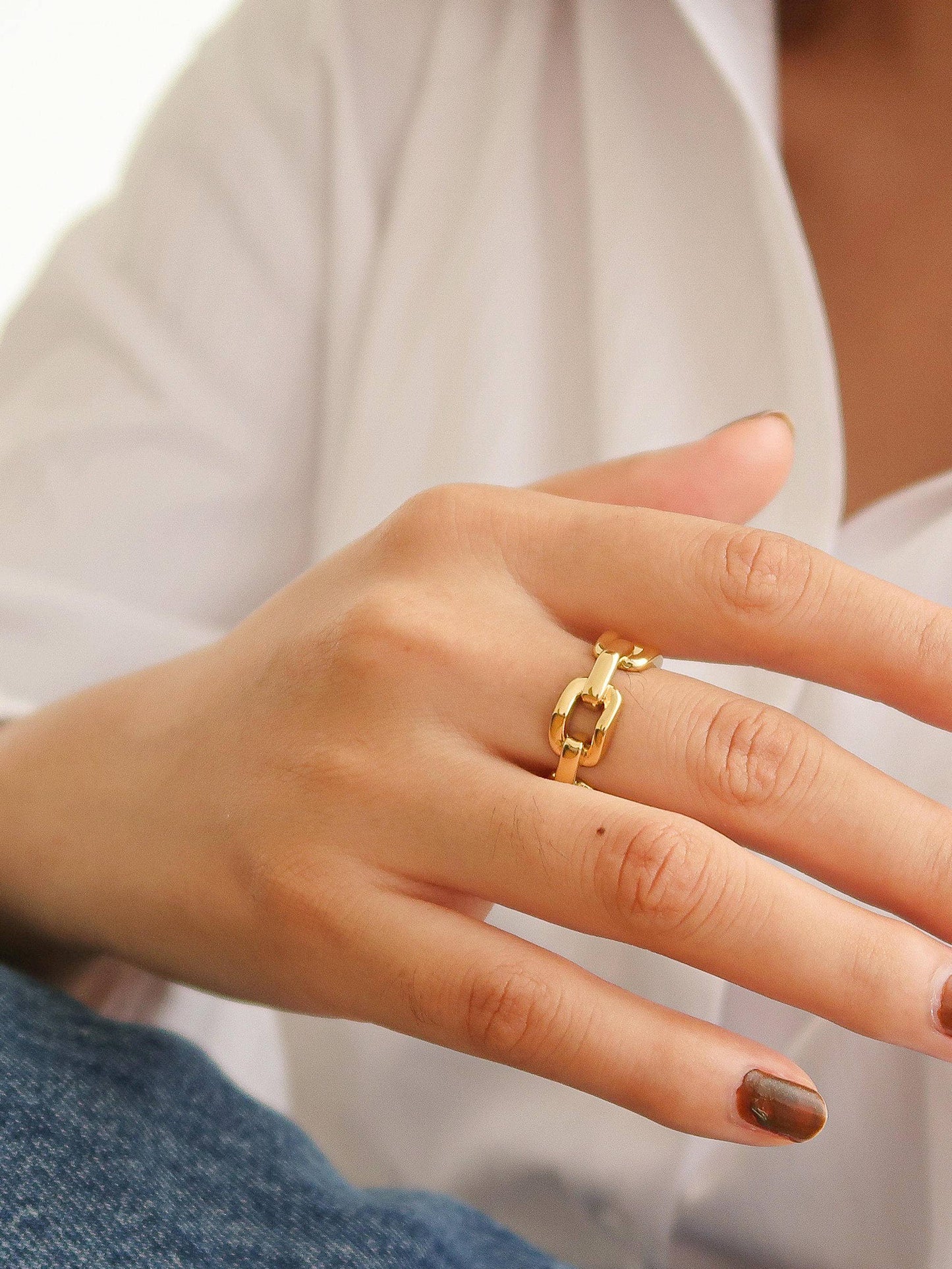 Gold Stack Braided Ring