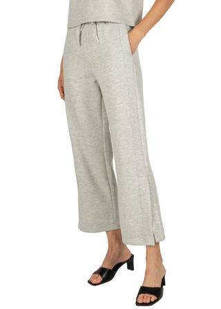 Heather Grey Butter Modal Side Binding Wide Leg Lounge Pants