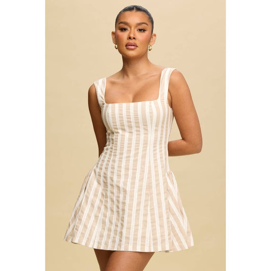 Stripe Flare Mini Dress