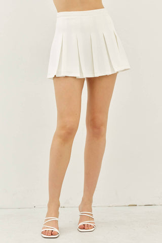 Pleated Mini Skirt