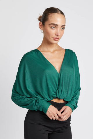Dolman Twist Front Top - Verte Boutique