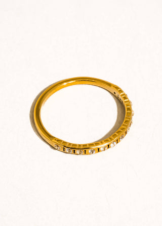 Non - Tarnish Thin CZ Band - Verte Boutique