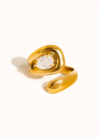 Gold Non - Tarnish Wrap CZ Ring - Verte Boutique