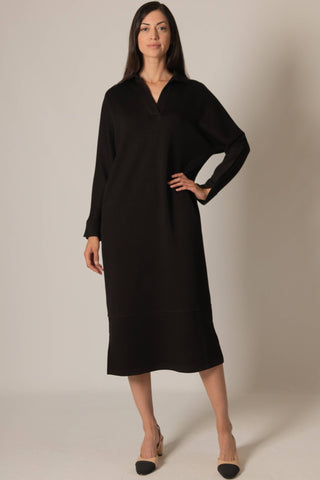 Butter Modal Collared Long Sleeve Dress - Verte Boutique