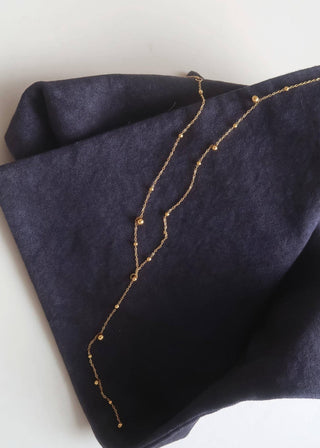Gold Non - Tarnish Beaded Y Lariat Necklace - Verte Boutique