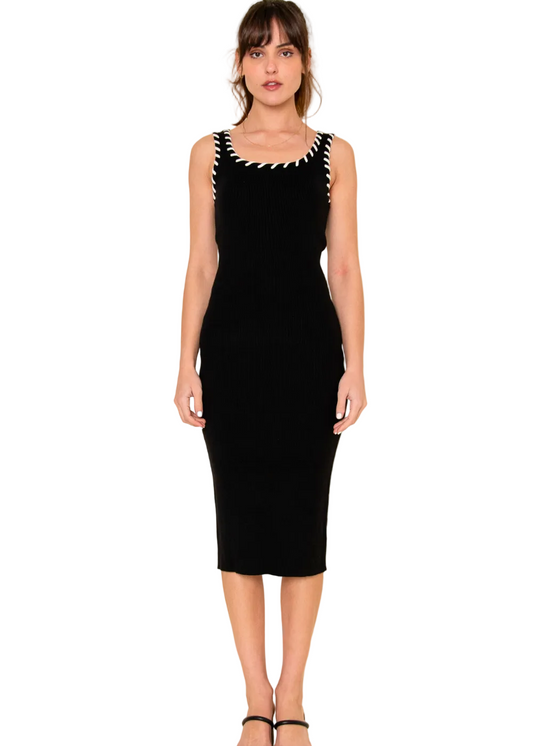 Baseball Stitch Midi Dress