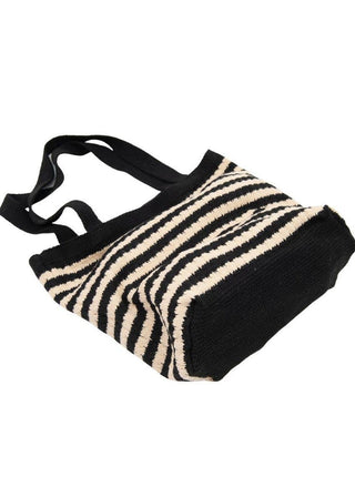 Striped Sweater Tote Bag - Verte Boutique