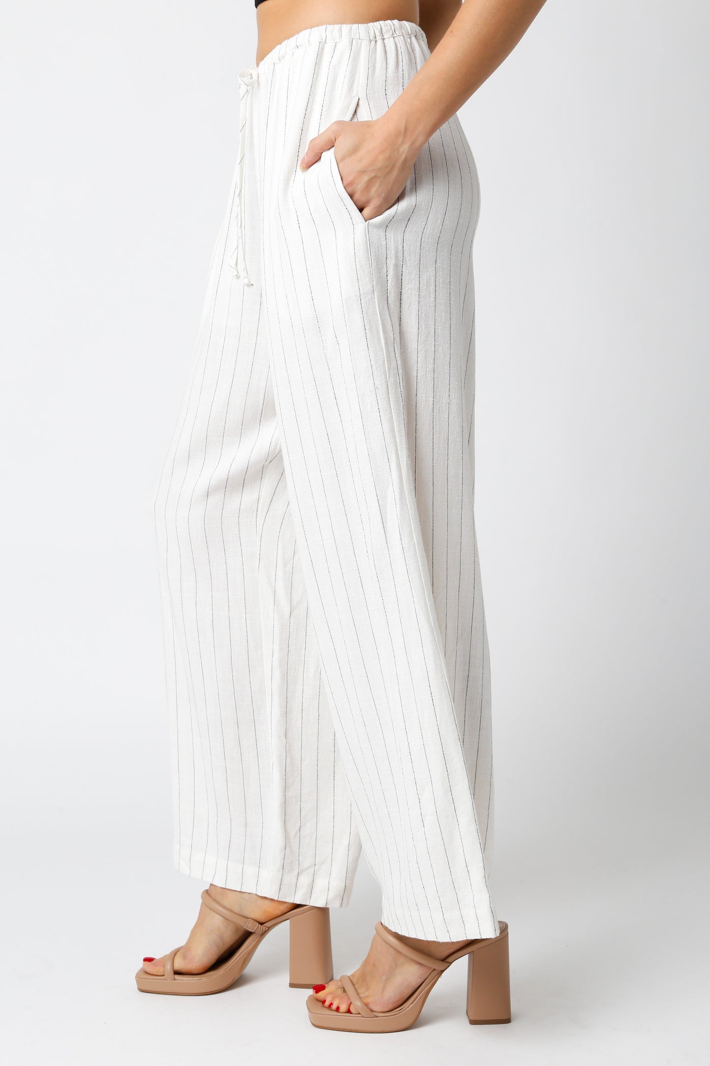 Linen Drawstring Pant