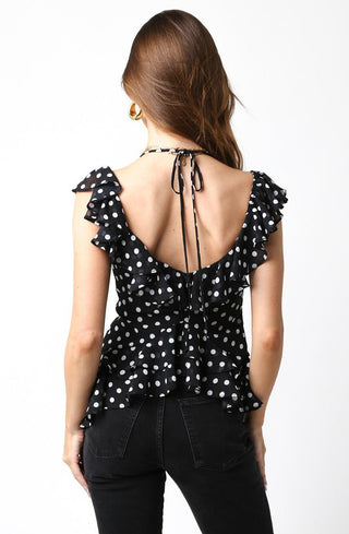 Flounce Tie Front Top - Verte Boutique